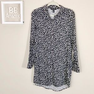 Forever 21 Long Sleeve Button Down Shirt Dress